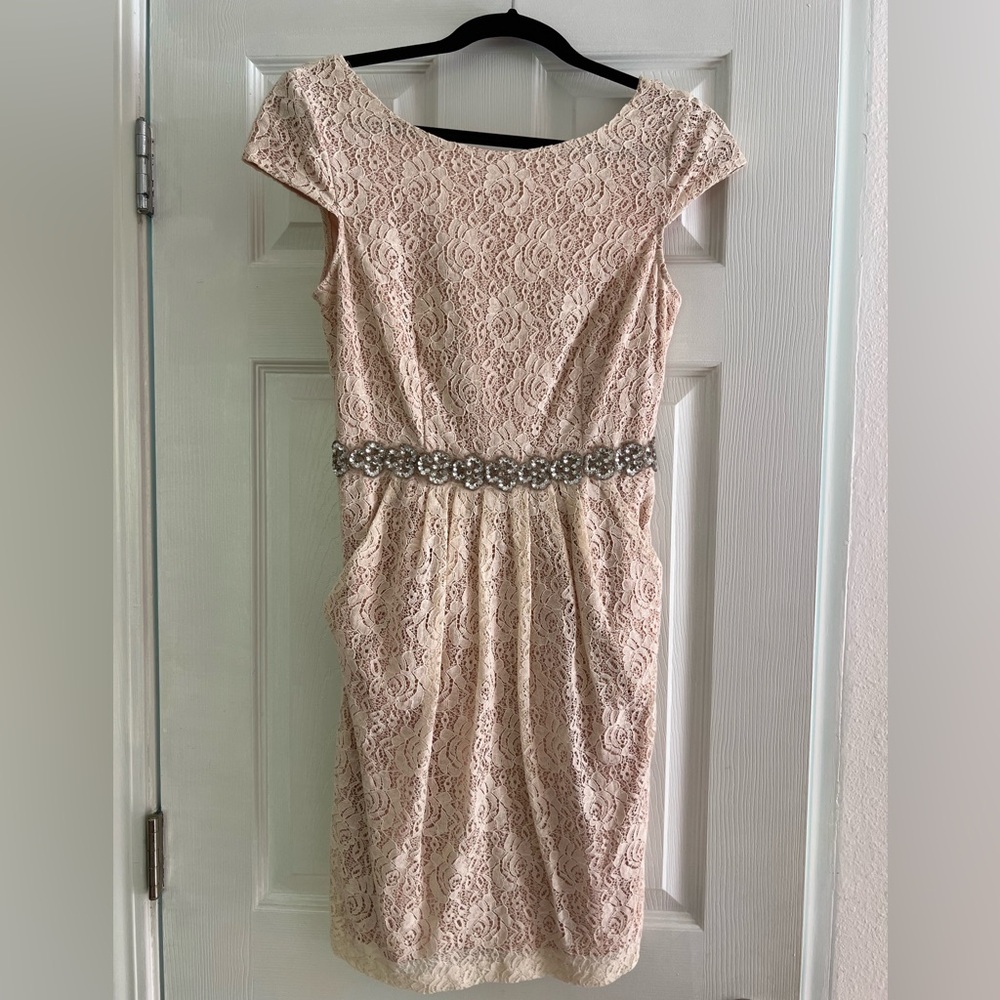Cream and Lace Bridal Shower Dress